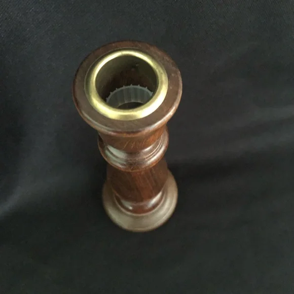 Vintage Wooden Taper Candle Holder 6 1/2” - Picture 2 of 4